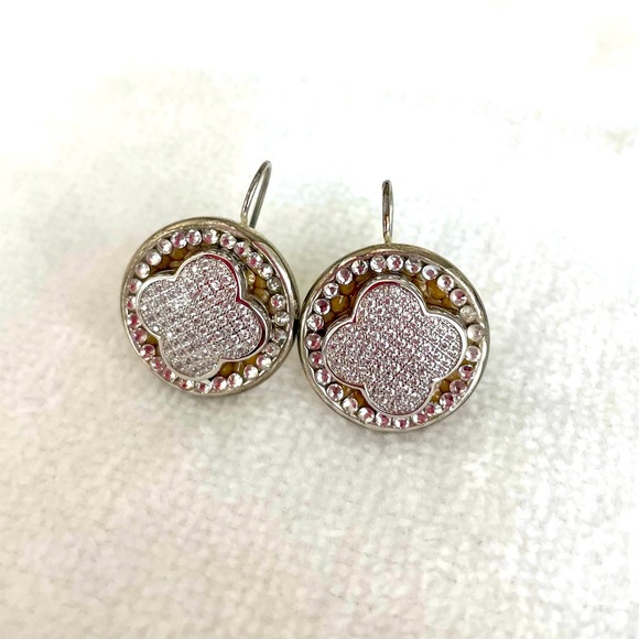 MustardSeedJewelry.com Jewelry - MUSTARD SEED Clover Design Earrings with stone accents by mustardseedjewelry